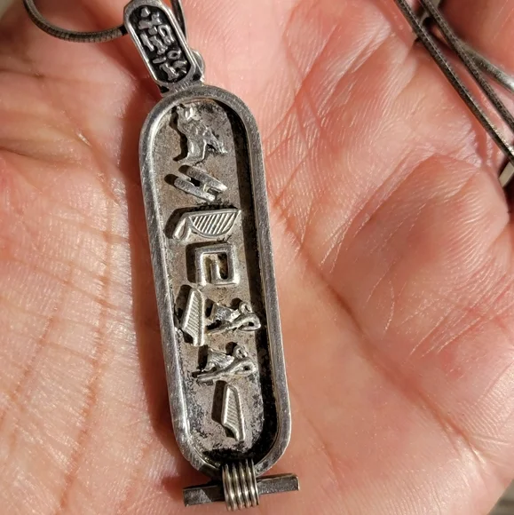 Vintage MICHELLE handmade solid 925 sterling silverpersonalized Egyptian